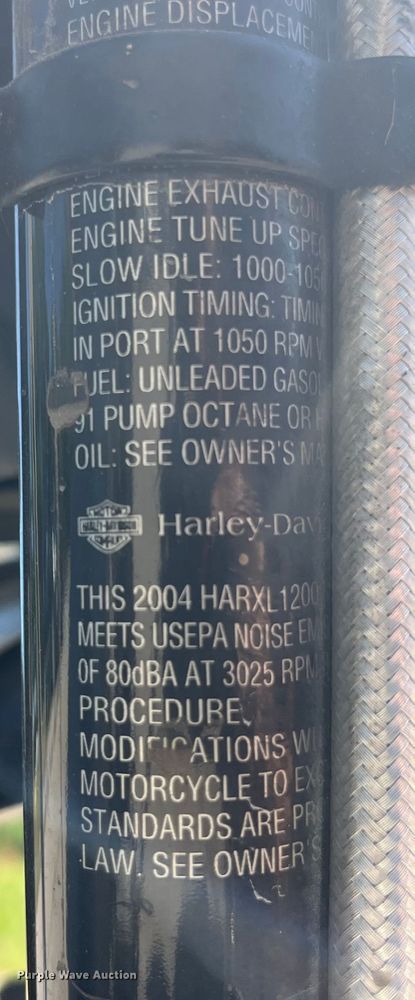 image for item EK8584 2004 Harley Davidson  1200 Sportster Custom motorcycle