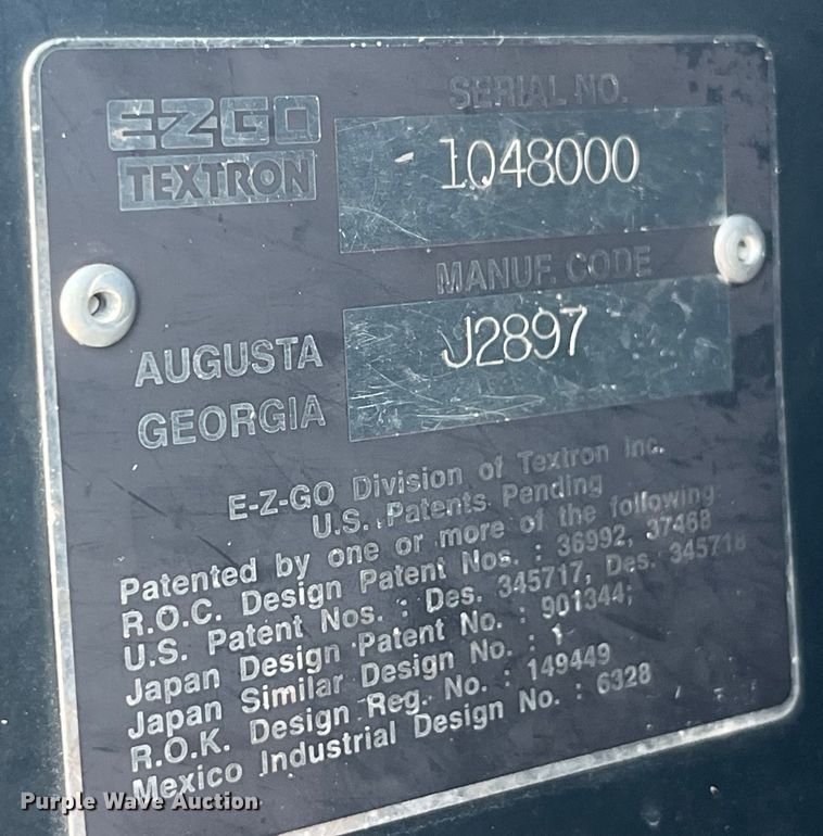 image for item EK8589 EZGO golf cart