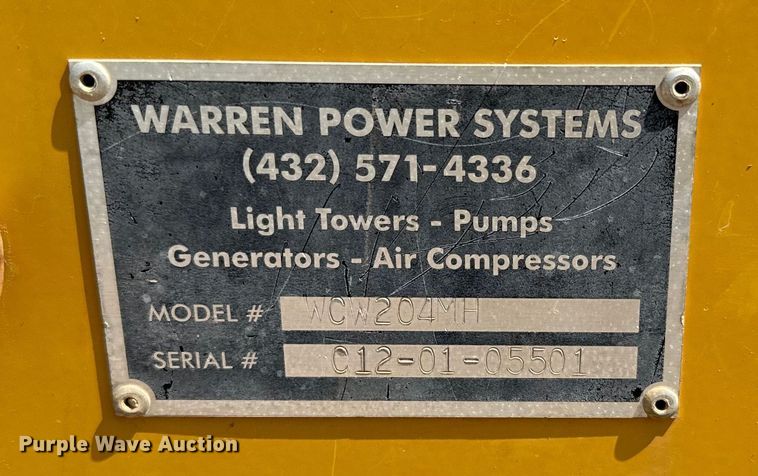 image for item IE9015 Caterpillar WCW204MH light plant