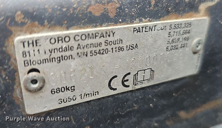 image for item IO9943 Toro  Groundmaster 3500D Sidewinder lawn mower