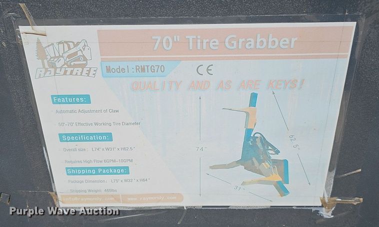 image for item IO9963 2023 Raytree RMTG70 tire grabber