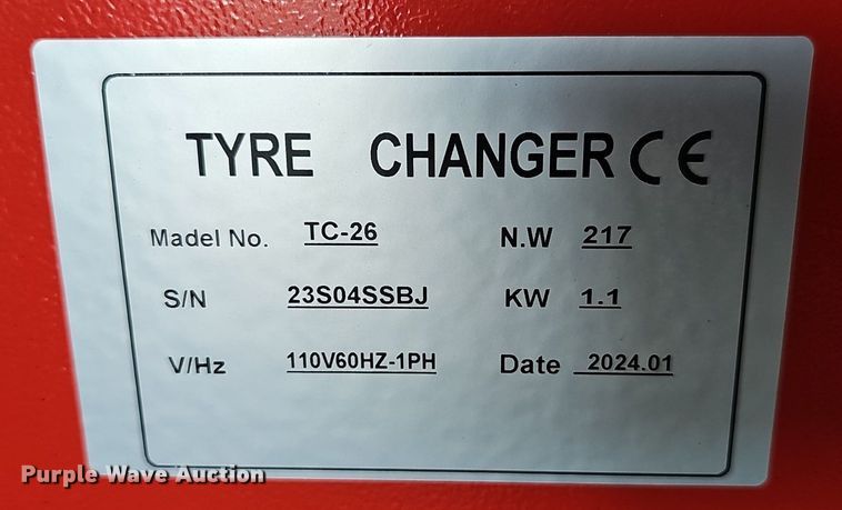 image for item IO9972 2024 Tyre Changer TC-26 tire machine