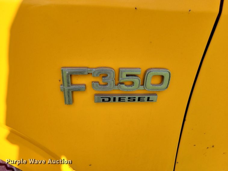 image for item KB9022 1985 Ford F350 pickup truck cab and chassis with tree spade