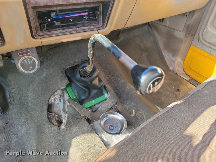 image for item KB9022 1985 Ford F350 pickup truck cab and chassis with tree spade