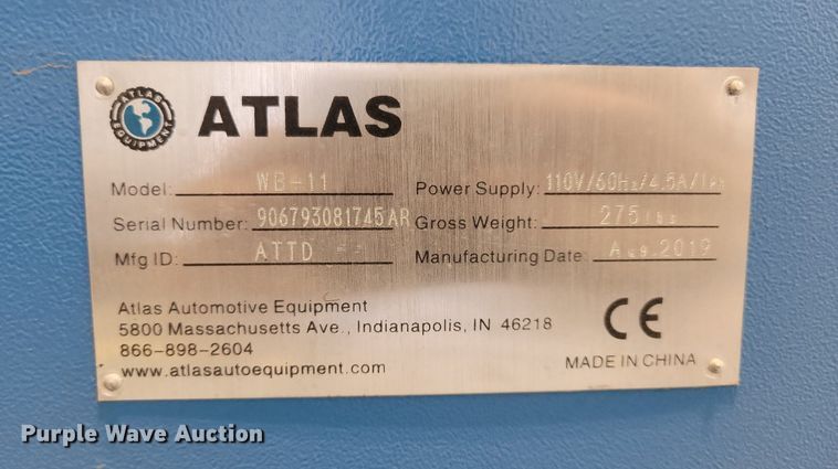 image for item KB9056 2019 Atlas WB-11 tire balancer