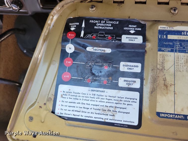 image for item KB9060 1970 Chevrolet  K10 pickup truck