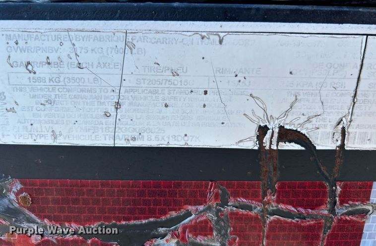 image for item KH9588 2016 Carry-On utility trailer