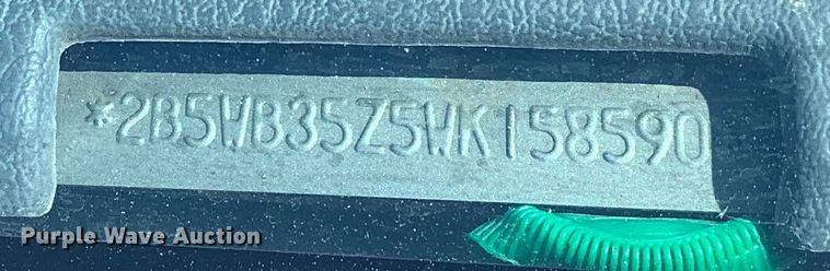 image for item KX9997 1998 Dodge Ram 3500 van