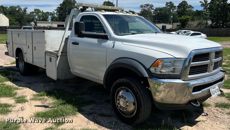 image for item LU9852 2012 Dodge Ram 4500 utility bed pickup truck