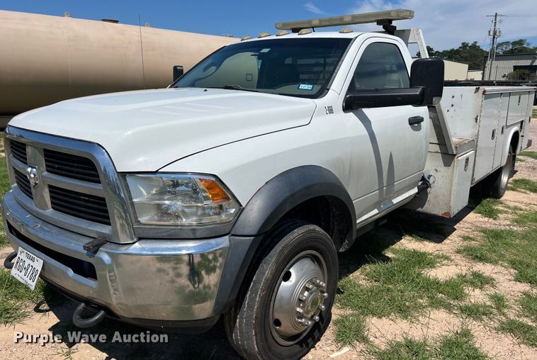 image for item LU9852 2012 Dodge Ram 4500 utility bed pickup truck