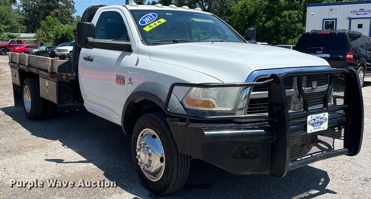 image for item LU9856 2012 Dodge Ram 4500HD flatbed pickup truck