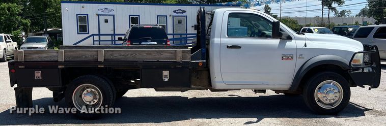 image for item LU9856 2012 Dodge Ram 4500HD flatbed pickup truck