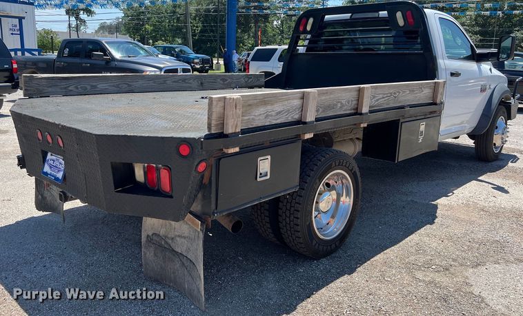 image for item LU9856 2012 Dodge Ram 4500HD flatbed pickup truck