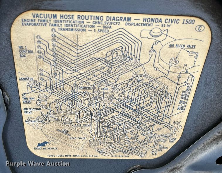 image for item MN9322 1986 Honda Civic 