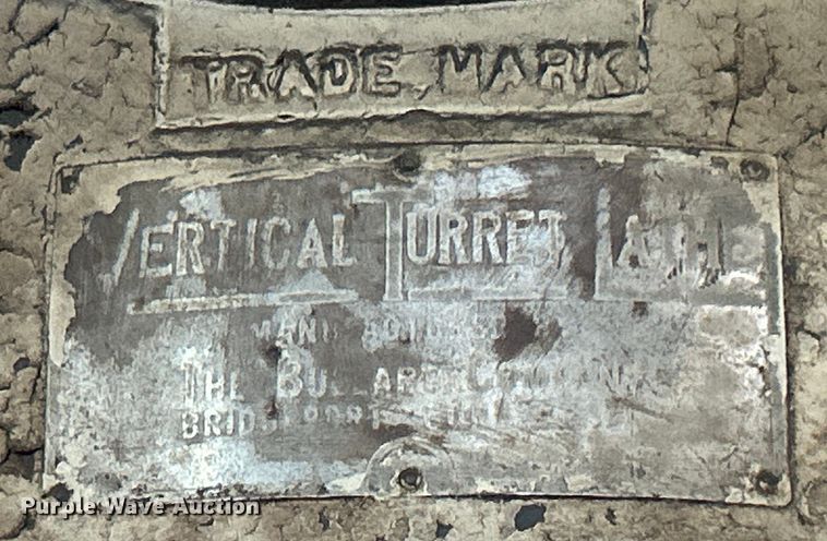 image for item NB9407 Bullard  vertical turret lathe