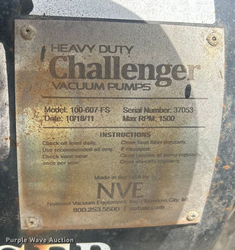 image for item NB9410 (3) Challenger 100-607-FS 607 Heavy Duty vacuum pumps