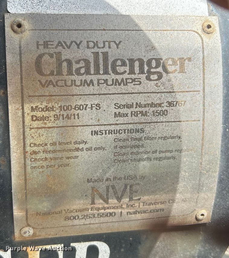 image for item NB9410 (3) Challenger 100-607-FS 607 Heavy Duty vacuum pumps