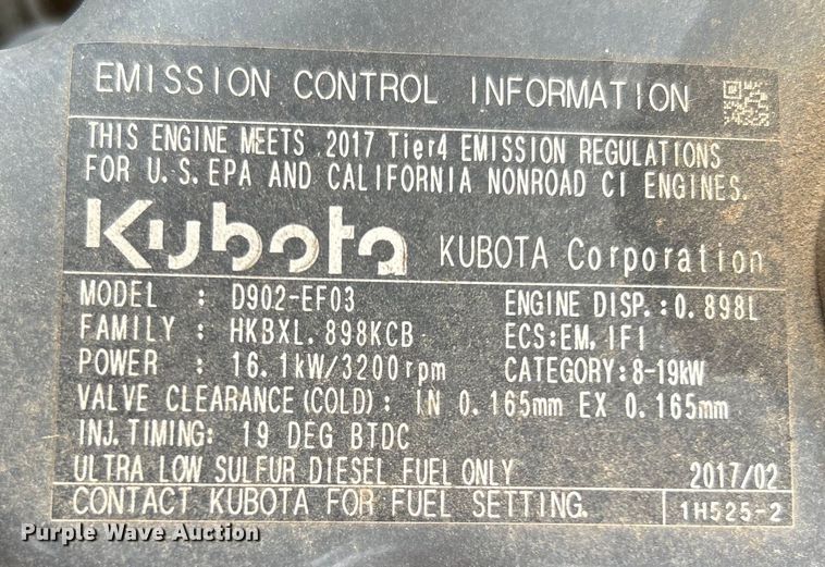 image for item NB9420 2016 Kubota BX2370 MFWD tractor