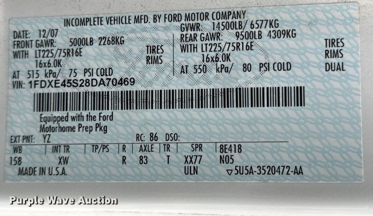 image for item ND9229 2008 Jayco Greyhawk 31SS RV