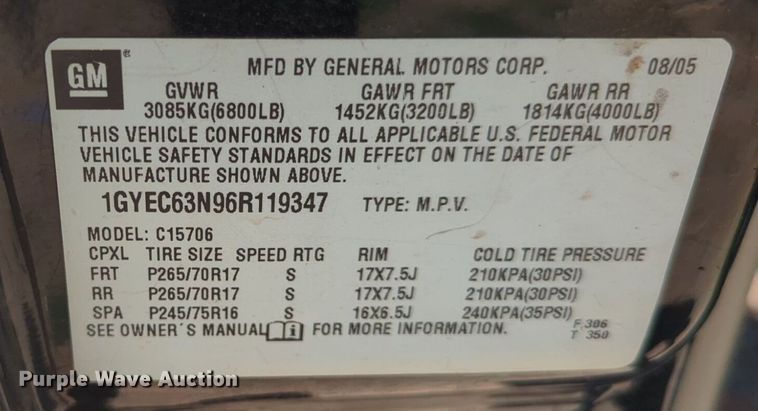 image for item NG9785 2006 Cadallic Escalade SUV