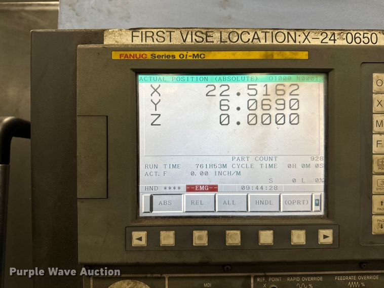 image for item NL9807 2007 Doosan MV3016LD vertical machining center