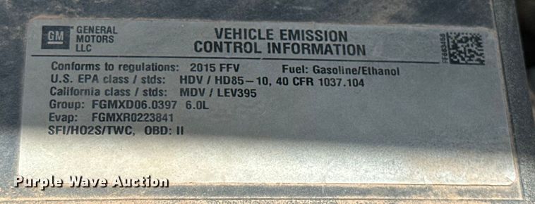 image for item NR9919 2015 Chevrolet  Silverado 2500HD Crew Cab pickup truck