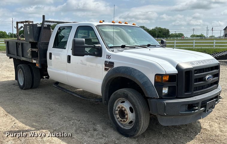 image for item NR9952 2010 Ford  F450 Super Duty Crew Cab flatbed truck