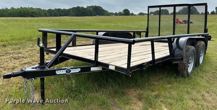 image for item NR9969 2024 Rocky Ridge  BPTA7714PBKNBSG utility trailer