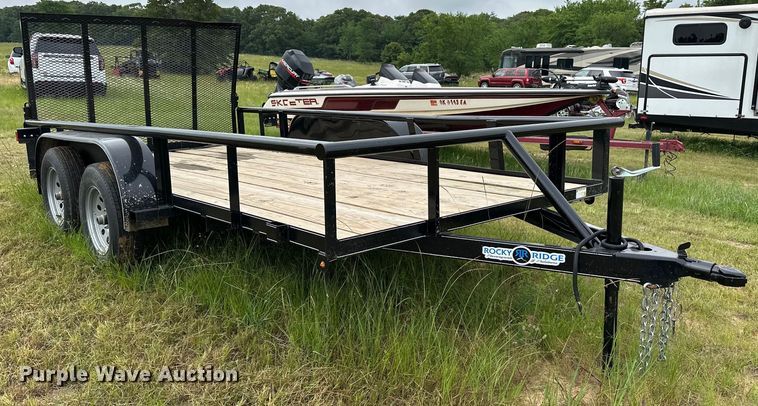 image for item NR9969 2024 Rocky Ridge  BPTA7714PBKNBSG utility trailer