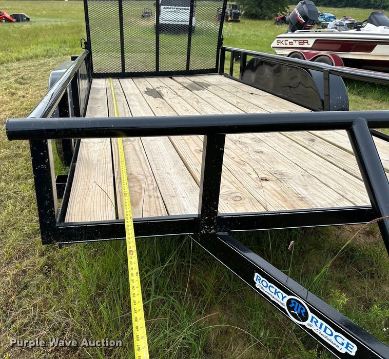image for item NR9969 2024 Rocky Ridge  BPTA7714PBKNBSG utility trailer