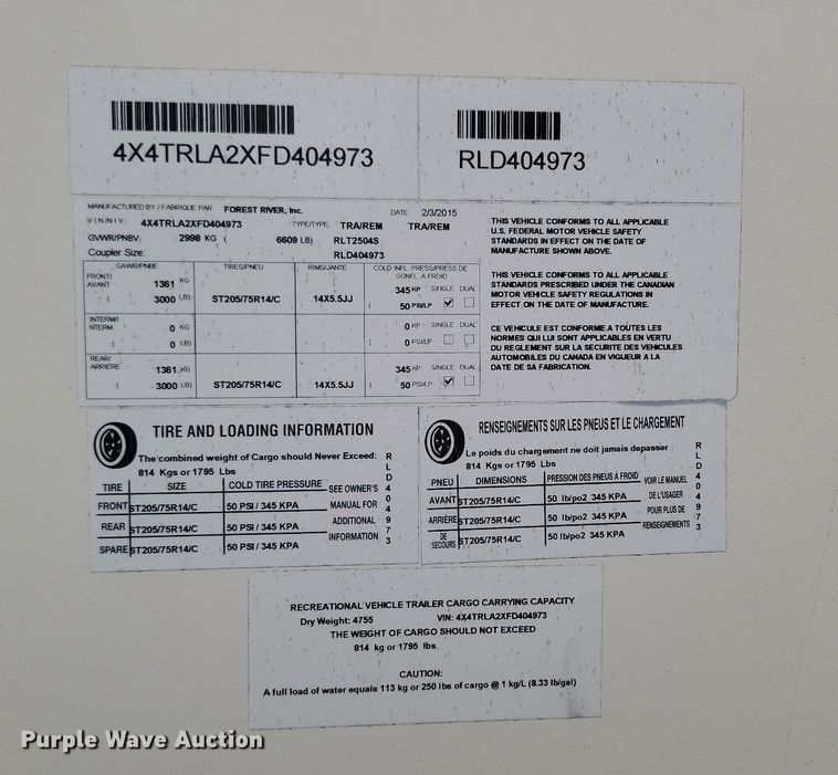 image for item NZ9825 2015 Forest River Rockwood Mini Lite camper