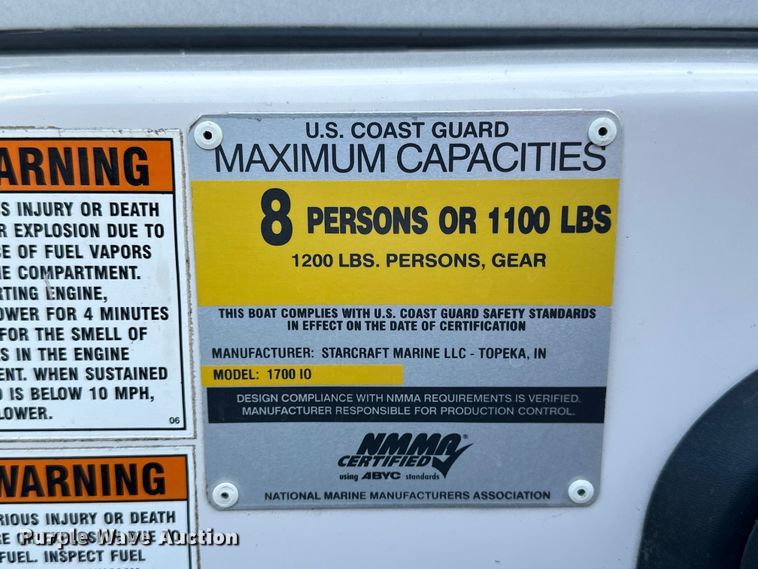 image for item OE9208 2008 Starcraft 1700 boat