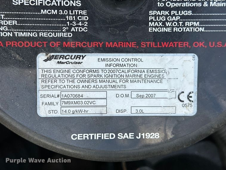 image for item OE9208 2008 Starcraft 1700 boat