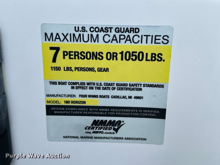 image for item OE9209 2008 Four Winns H180 boat