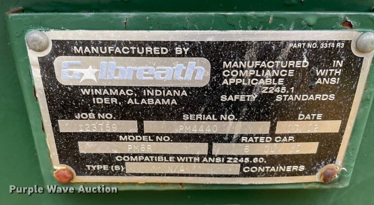 image for item OH9027 (4) refuse compactors