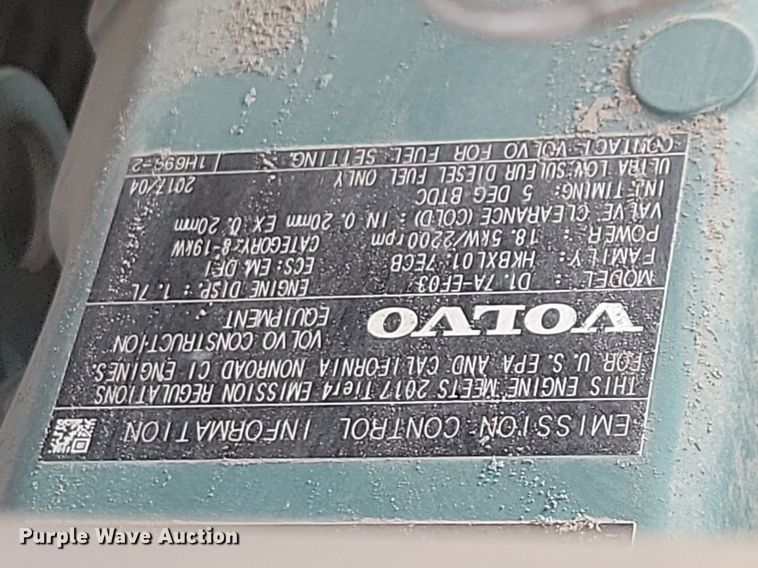 image for item DG0613 2018 Volvo ECR40D mini excavator