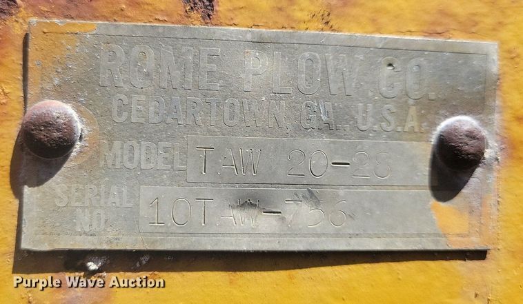 image for item DG0619 Rome Plow Co TAW 20-28 off-set disk