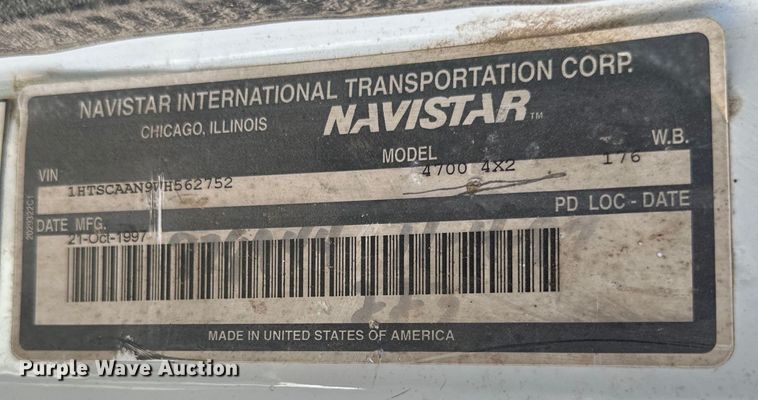 image for item DK6630 1998 International  4700 bucket truck