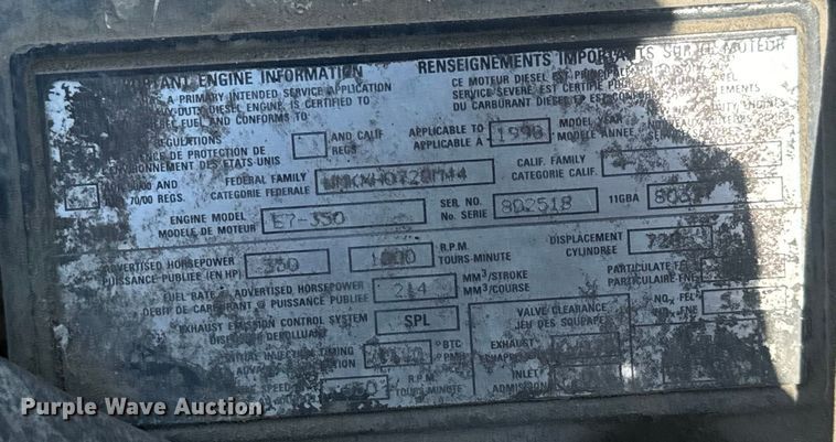 image for item DN3243 1998 Mack ready mix truck cab and chassis