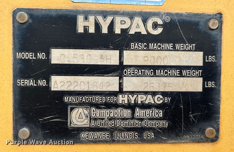 image for item DO6492 Hypac  C530AH pneumatic roller