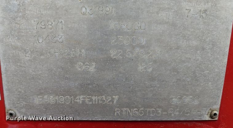 image for item DP0906 2015 Etnyre Blackhawk RTN65TD3-R4/5A-RA lowboy equipment trailer