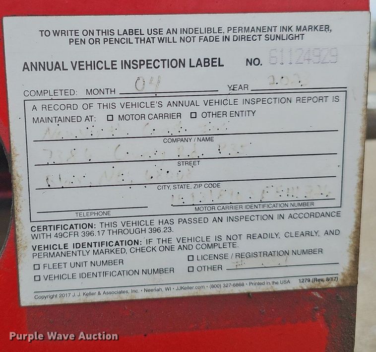 image for item DP0906 2015 Etnyre Blackhawk RTN65TD3-R4/5A-RA lowboy equipment trailer