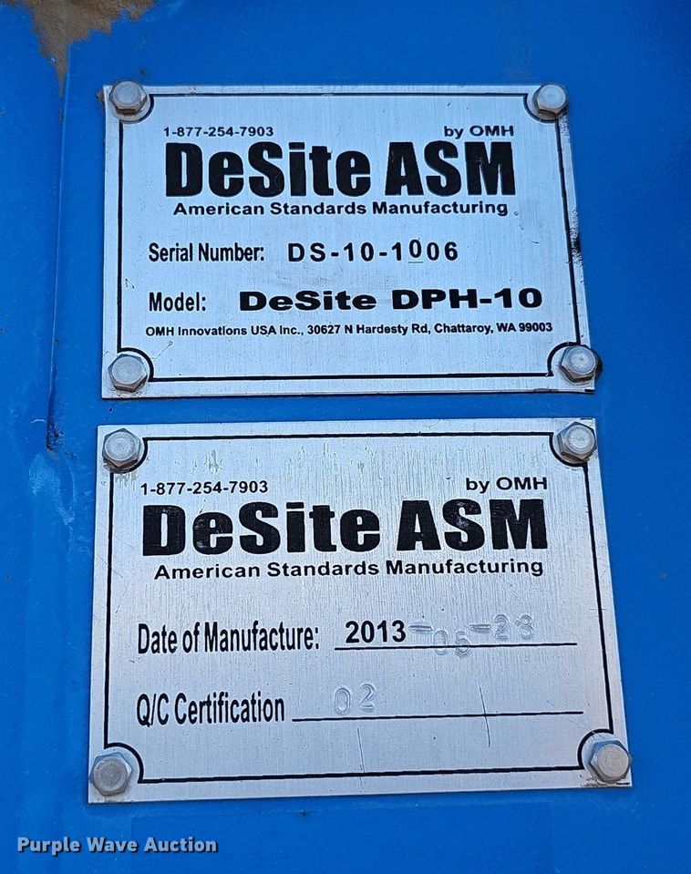 image for item DP0917 2013 DeSite DPH-10 vibratory screen