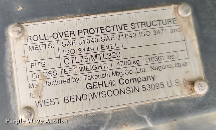 image for item DP6437 2010 Gehl CTL75 tracked skid steer loader