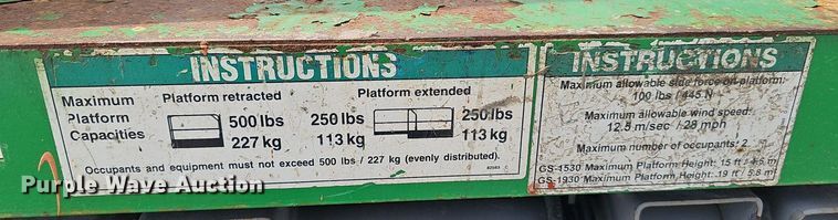 image for item DP6450 Genie GS-1930 scissor lift