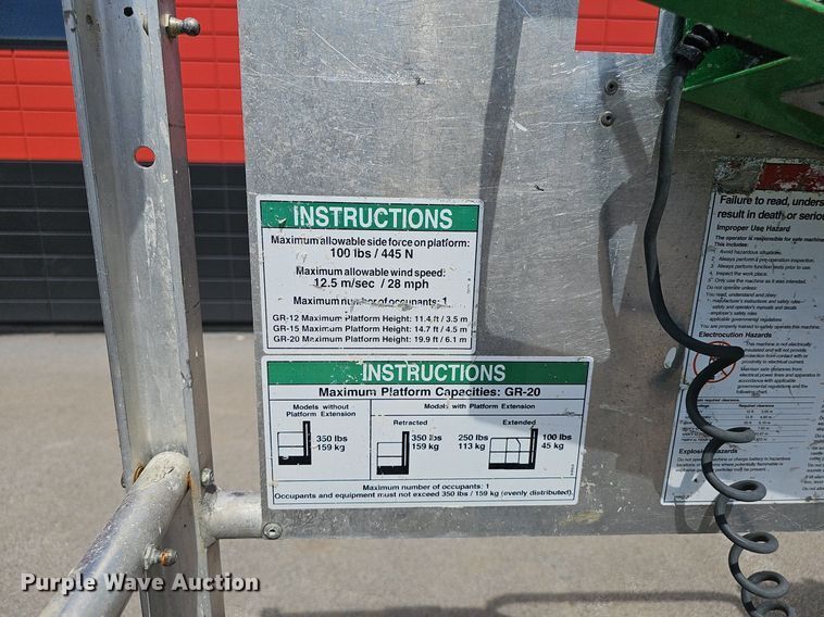 image for item DP6451 2015 Genie Runabout GR20 vertical lift