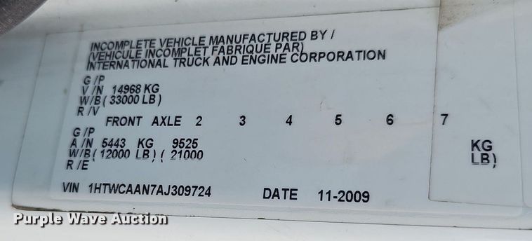 image for item DP6452 2010 International WorkStar 7300 flatbed truck