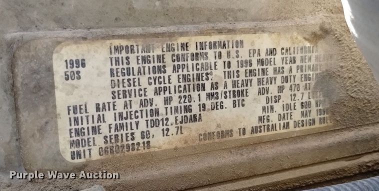 image for item DQ6112 1997 International 9200 water truck