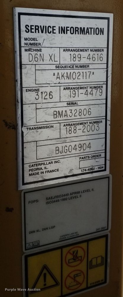 image for item DR4306 2006 Caterpillar D6N XL dozer