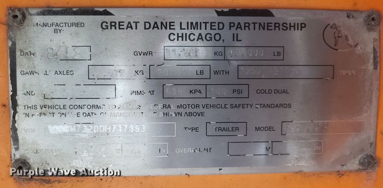 image for item DR4779 2013 Great Dane  FSP-0024-00099 flatbed trailer with forklift